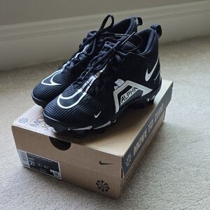 Kids Nike Alpha Black and White Football Cleats